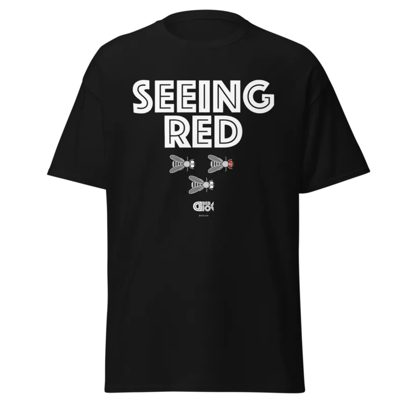 Seeing Red Unisex Classic Tee in Black