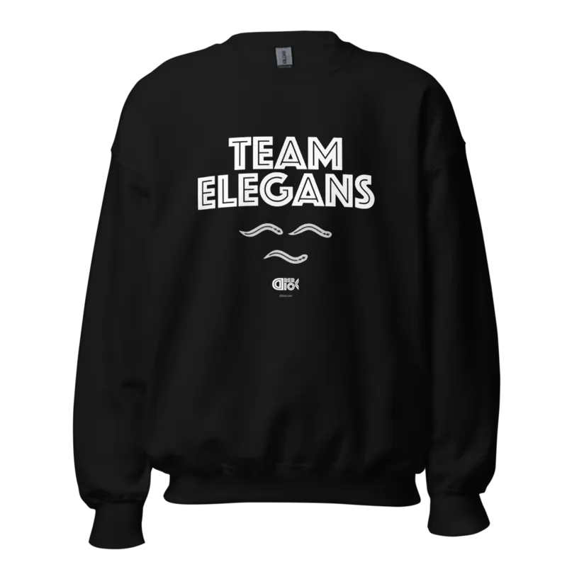Team Elegans Unisex Sweatshirt in Black