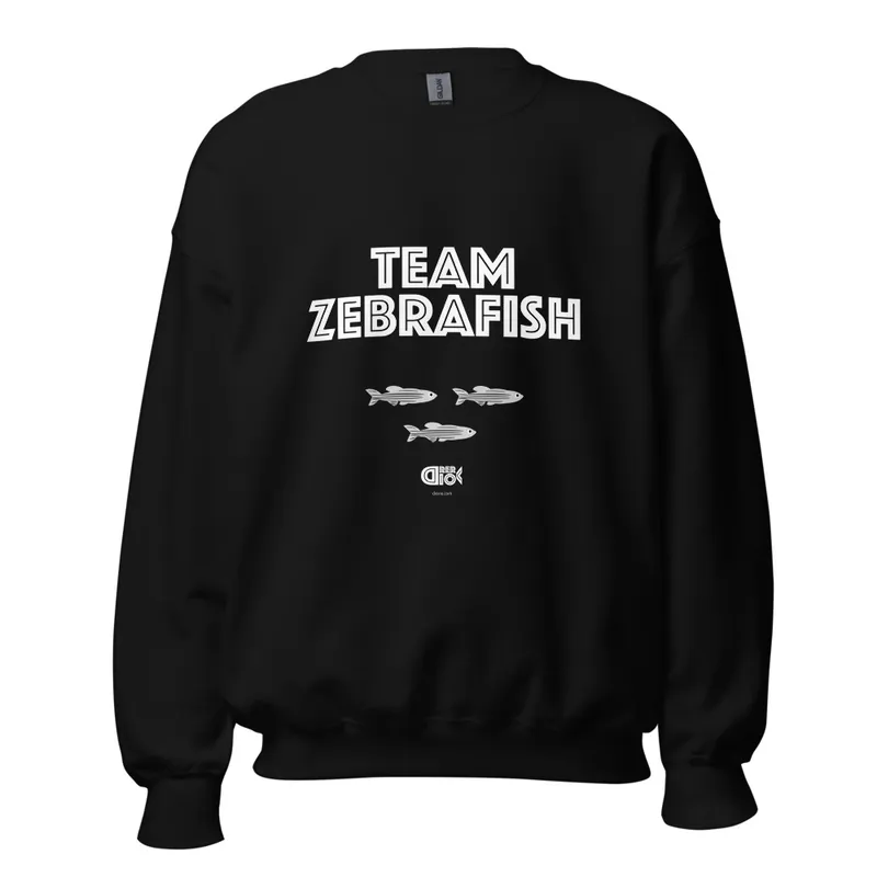 Team Zebrafish Unisex Sweatshirt in Black
