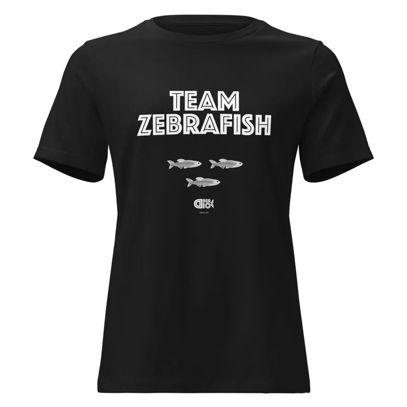 Team Zebrafish Women's Relaxed T-Shirt in Black