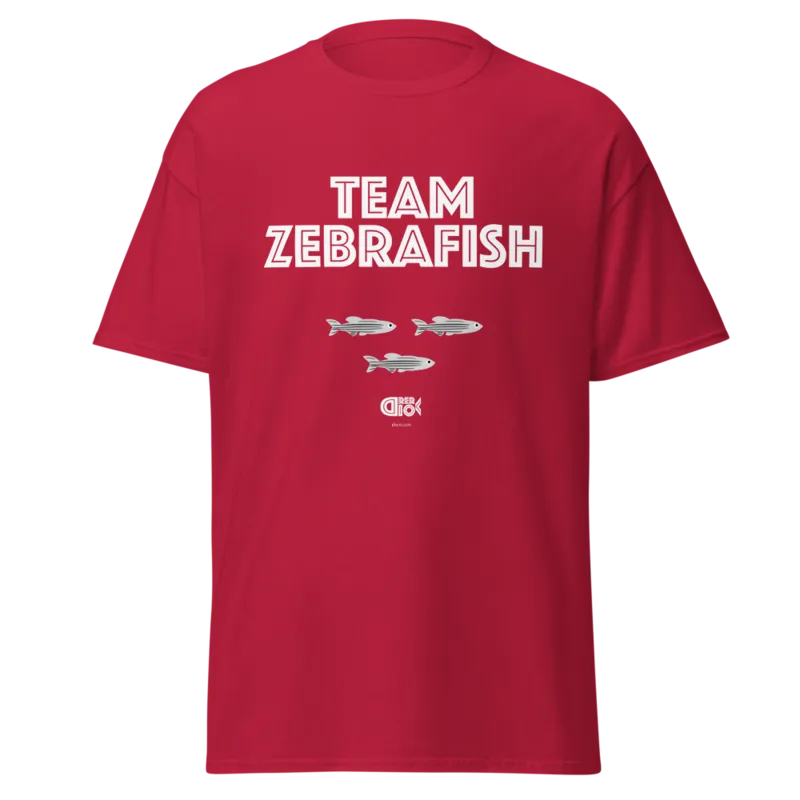 Team Zebrafish Unisex Classic Tee in Cardinal