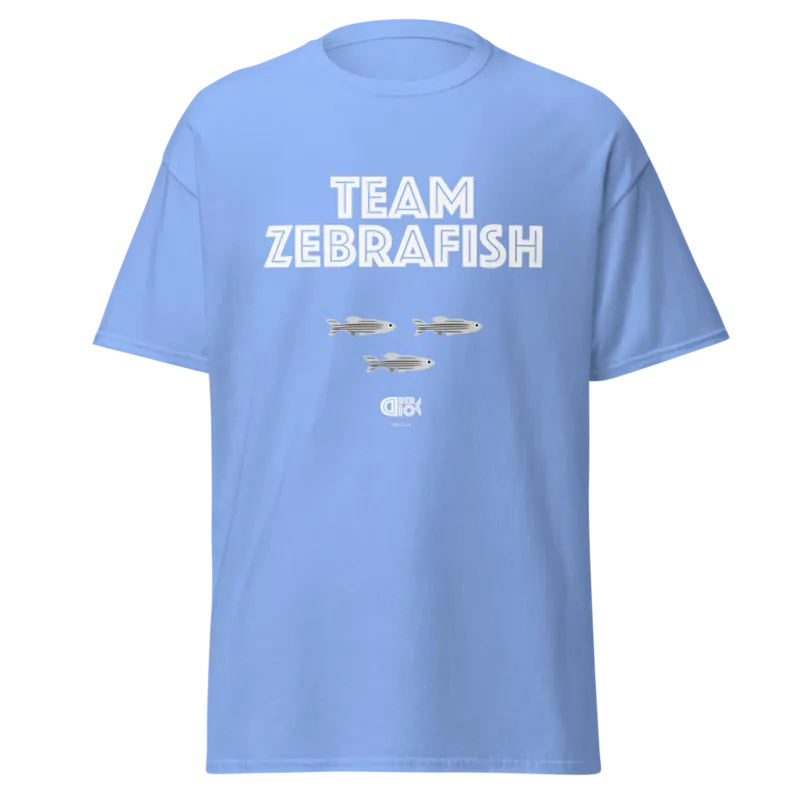 Team Zebrafish Unisex Classic Tee in Carolina Blue
