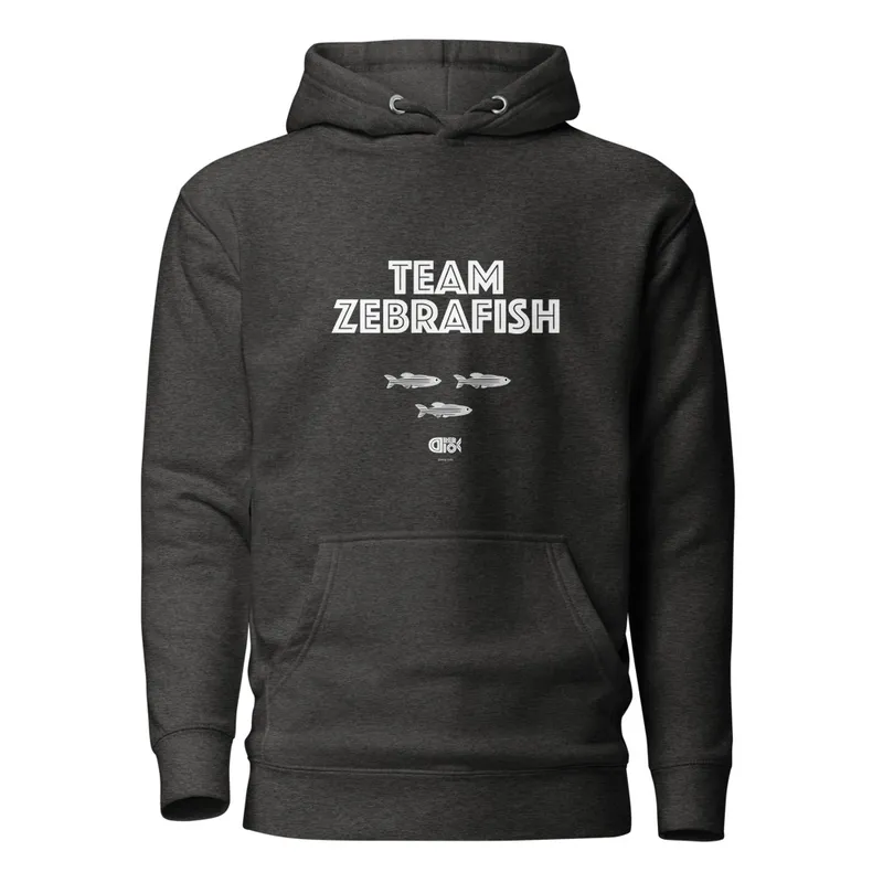 Team Zebrafish Unisex Hoodie in Charcoal Heather