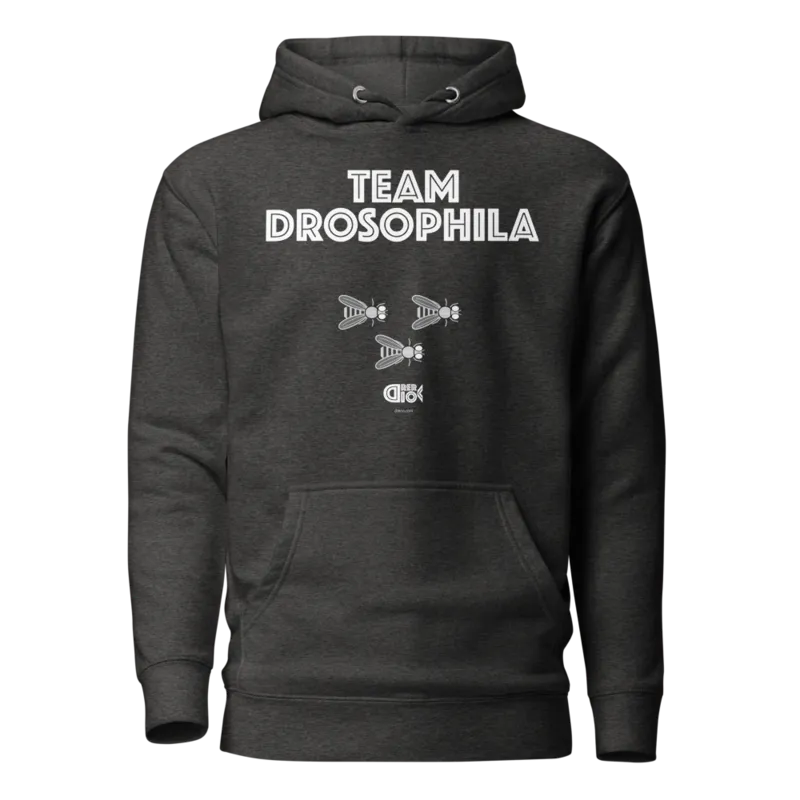 Team Drosophila Unisex Hoodie in Charcoal Heather