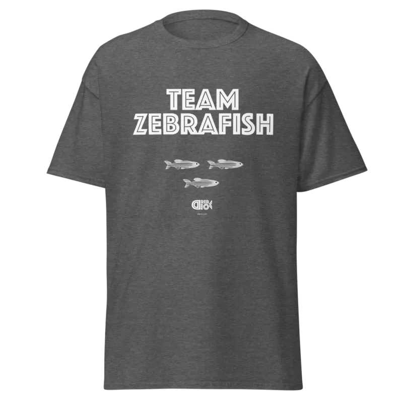 Team Zebrafish Unisex Classic Tee in Dark Heather