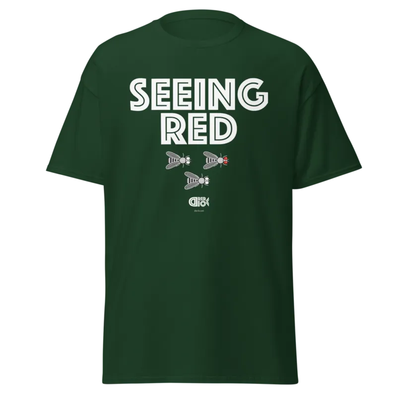 Seeing Red Unisex Classic Tee in Forest Green