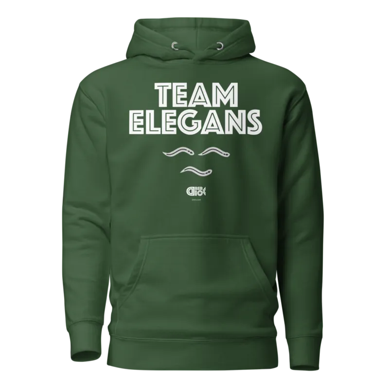 Team Elegans Unisex Hoodie in Forest Green