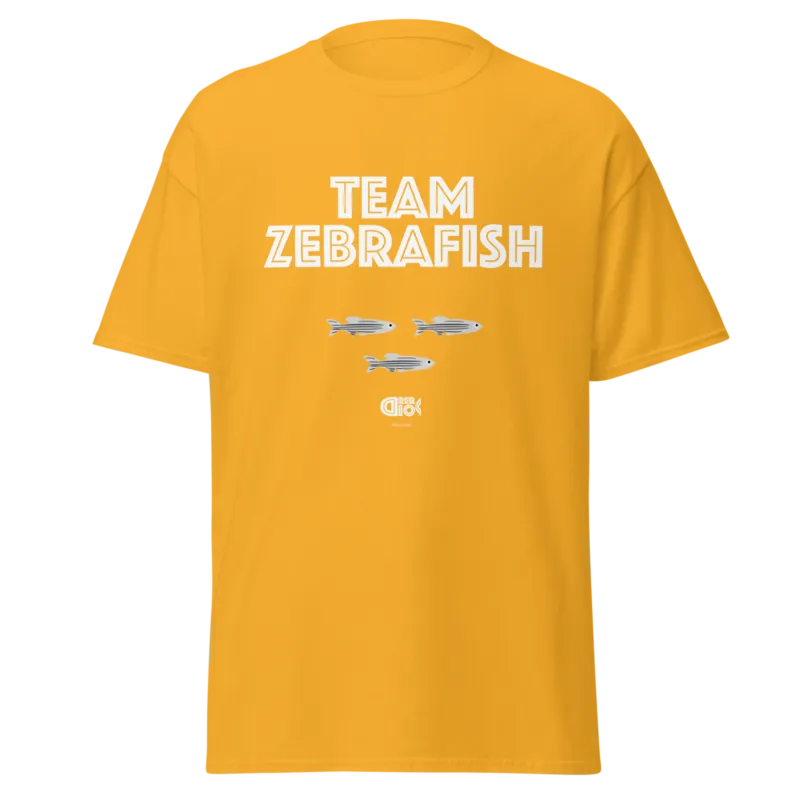 Team Zebrafish Unisex Classic Tee in Gold