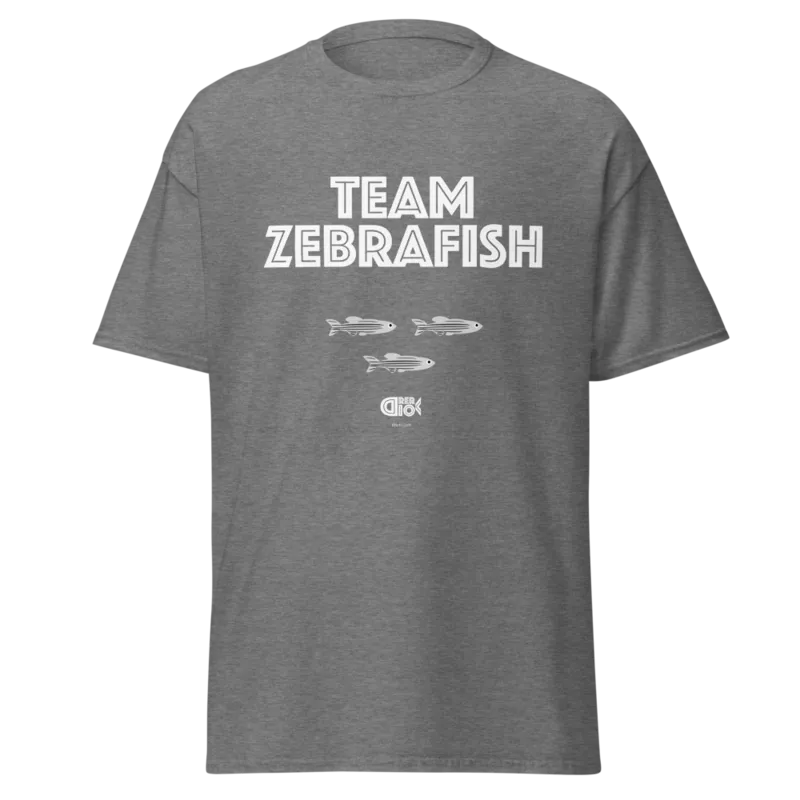 Team Zebrafish Unisex Classic Tee in Graphite Heather