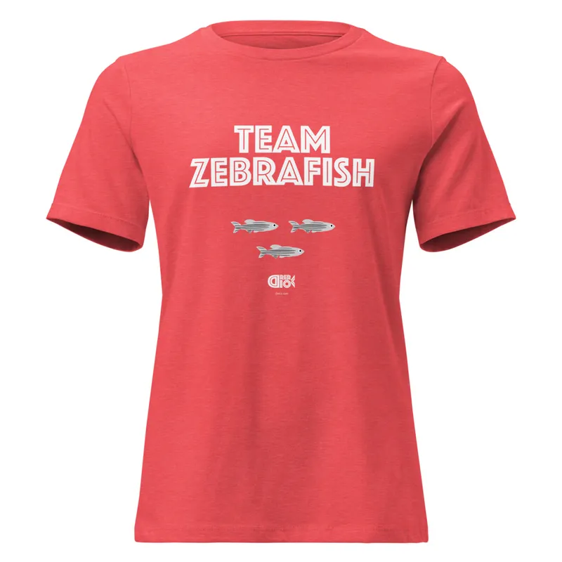 Team Zebrafish Women's Relaxed T-Shirt in Heather Red