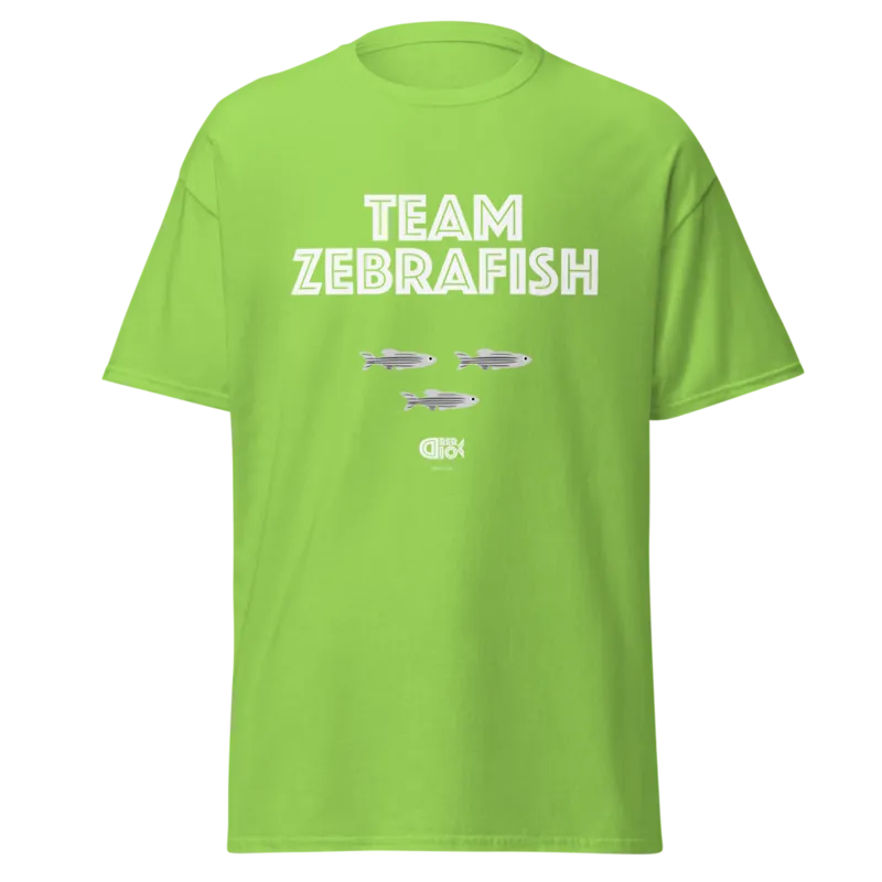 Team Zebrafish Unisex Classic Tee in Lime