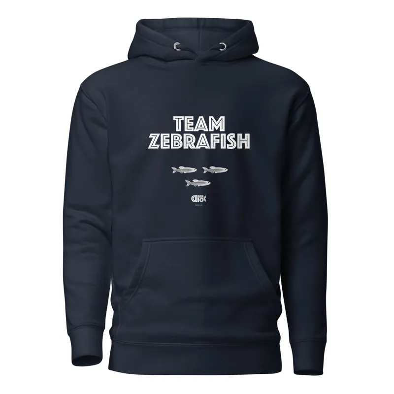 Team Zebrafish Unisex Hoodie in Navy Blazer