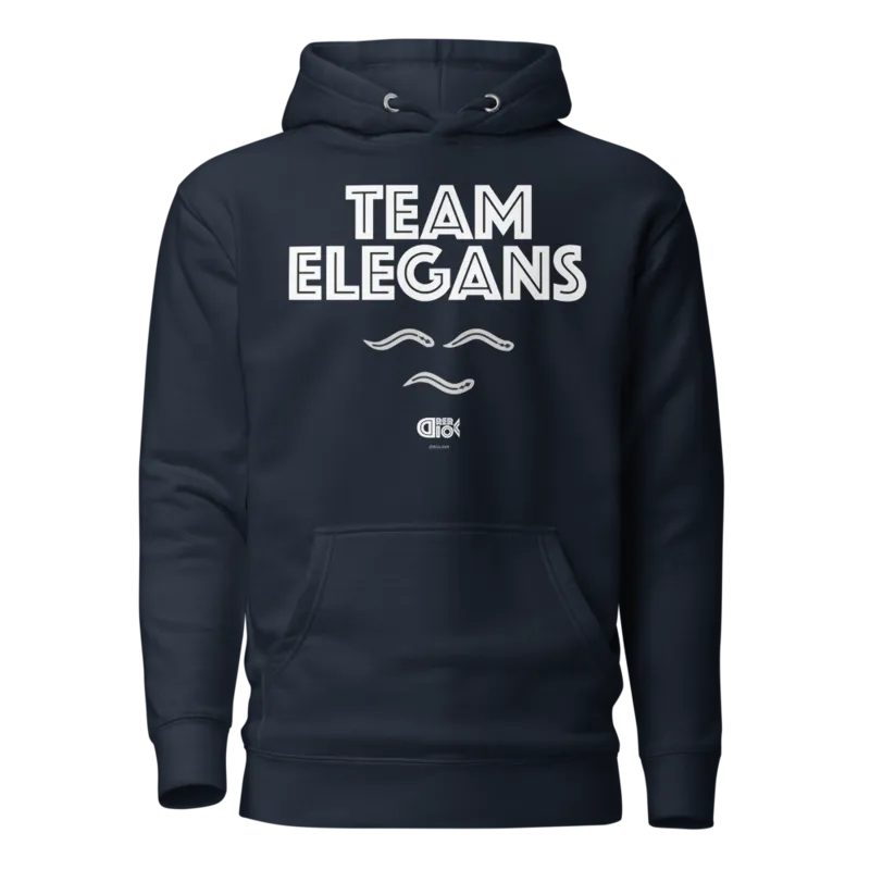 Team Elegans Unisex Hoodie in Navy Blazer