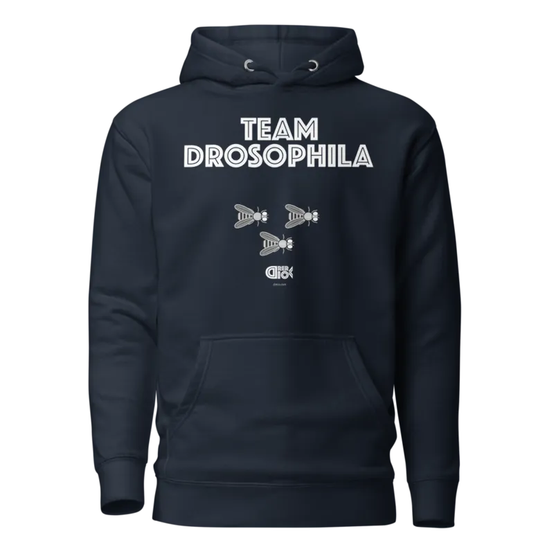 Team Drosophila Unisex Hoodie in Navy Blazer