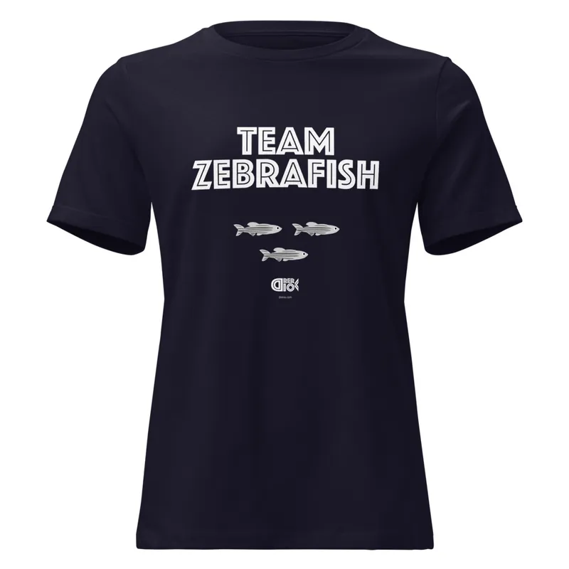Team Zebrafish Women's Relaxed T-Shirt in Navy