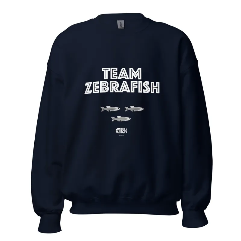 Team Zebrafish Unisex Sweatshirt in Navy
