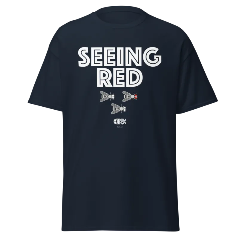 Seeing Red Unisex Classic Tee in Navy