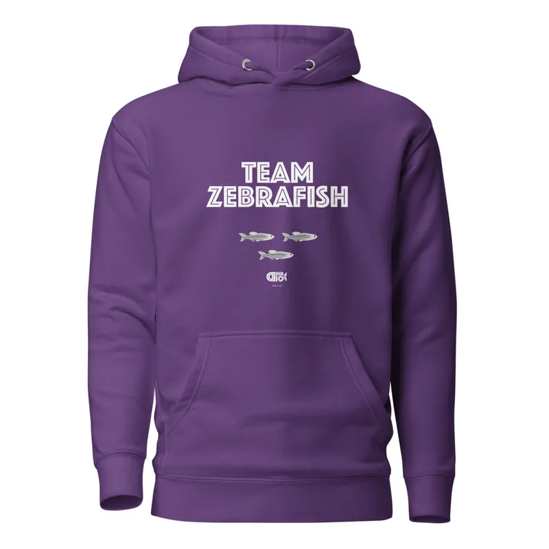 Team Zebrafish Unisex Hoodie in Purple