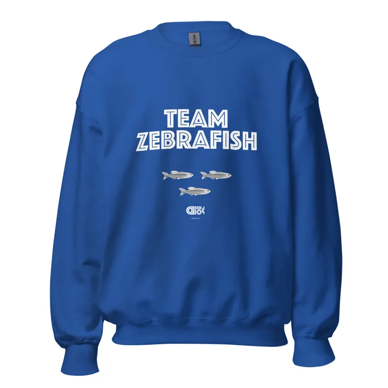 Team Zebrafish Unisex Sweatshirt in Royal