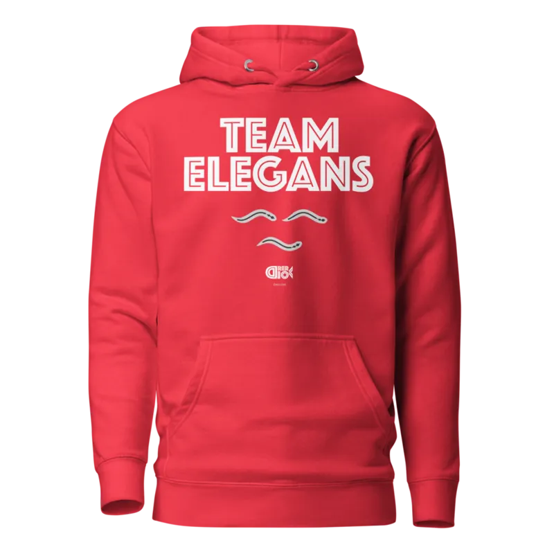 Team Elegans Unisex Hoodie in Team Red
